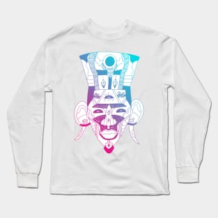Dual Color African Mask 6 Long Sleeve T-Shirt